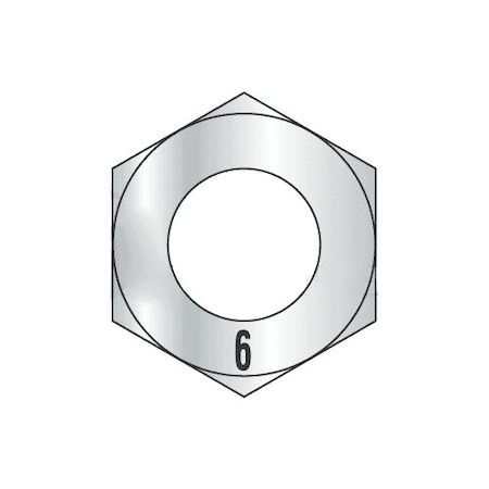 Newport Fasteners Hex Nut, M14-2.00, Steel, Class 6, Zinc Plated, 11 mm Ht, 750 PK 717054-BR-750